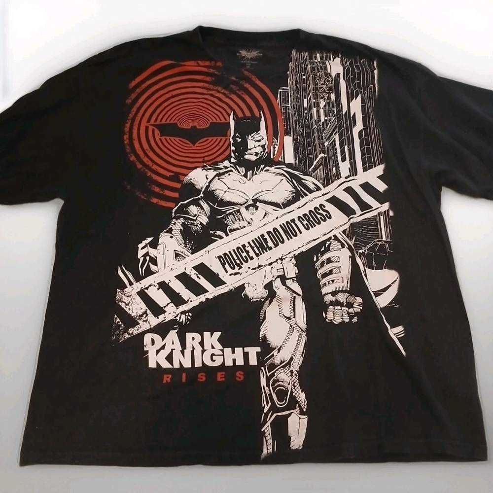 Batman The Dark Knight Rises Movie Promo Men’s T-Shirt XXL DC Comics